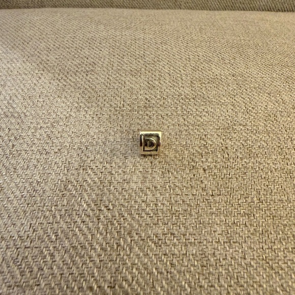 Pandora Jewelry - Pandora Sterling Silver Charm with “D” Accent - 925 Sterling Silver